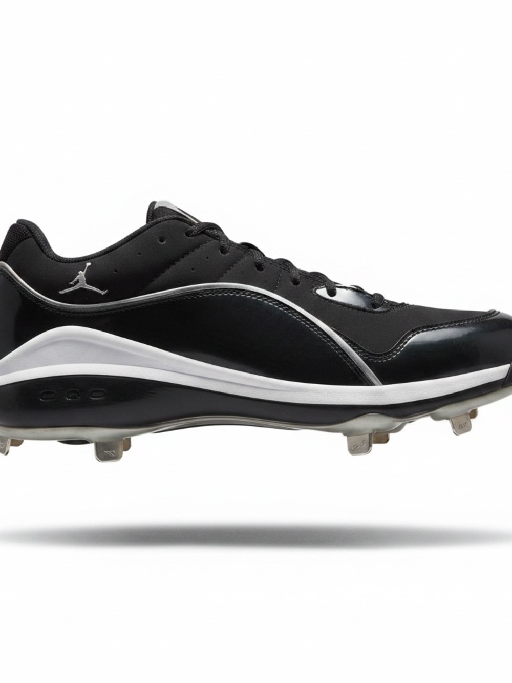 Jordan Black and White Baseball Cleats